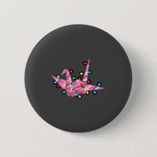 Funny Origami Christmas Graphics Lights Lover 6 Cm Round Badge