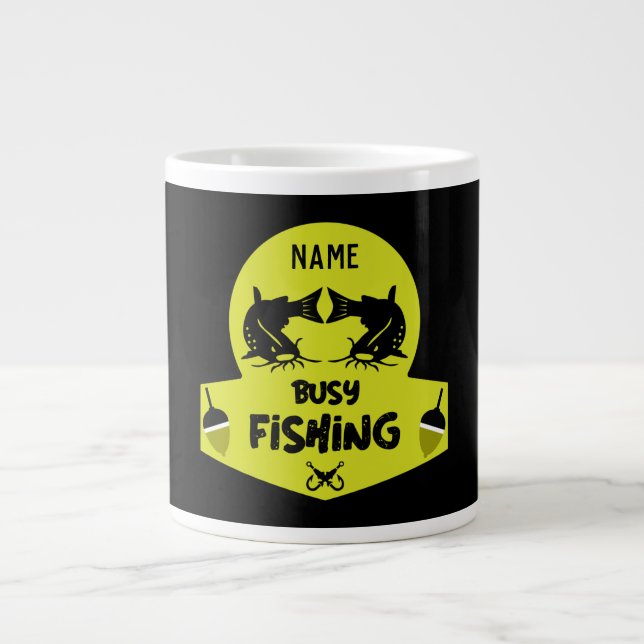 Funny original fishing gifts   large coffee mug (Front)