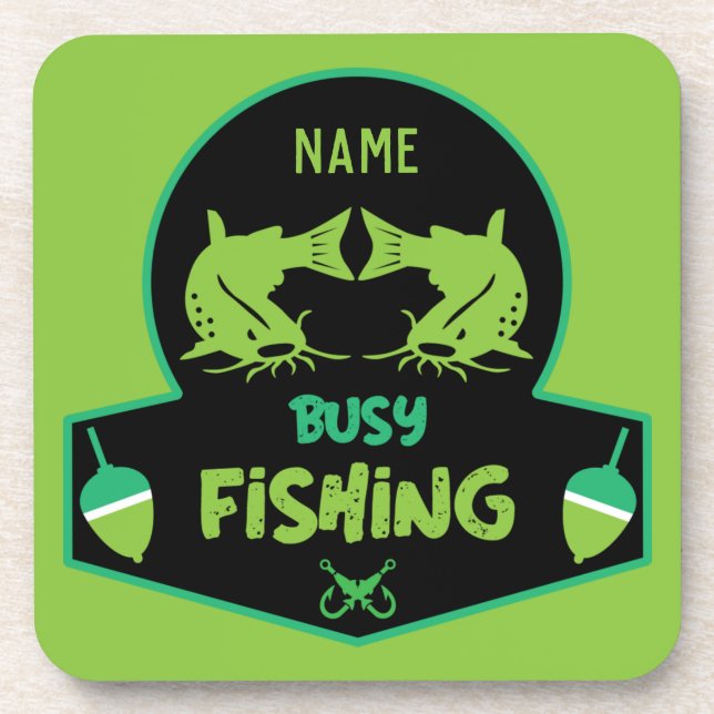 Funny original fishing gifts   large coffee mug coaster (Front)