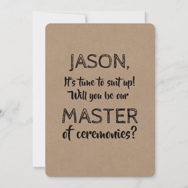 Funny Original Master of Ceremonies Invitation (Front)