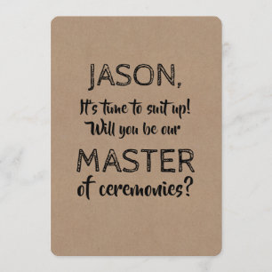 Funny Original Master of Ceremonies Invitation