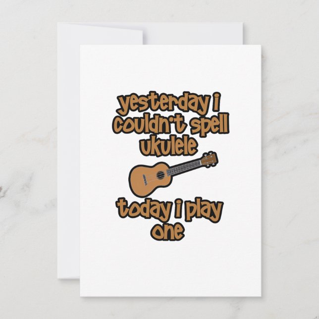 Funny Original Ukulele Card (Front)