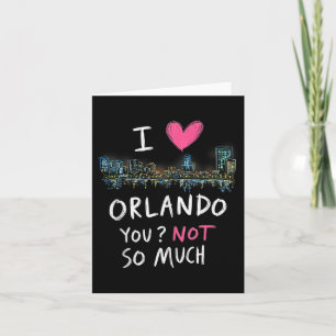 Funny Orlando Florida Night Skyline Vintage Tank T Card