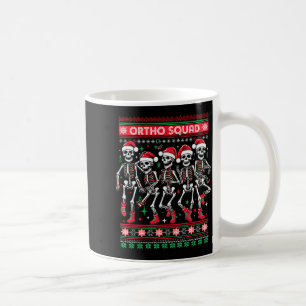 Funny Ortho Squad Christmas Three Santa Skeletons  Coffee Mug