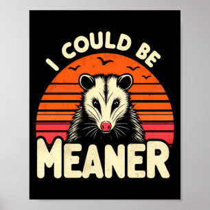 Funny Ossum I Could Be Meaner Retro Ssum Meme Poster