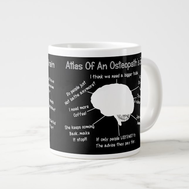 Funny Osteopath Physician Brain Mug (Front Right)