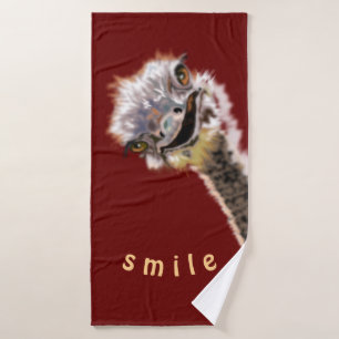 Funny Ostrich Bath Towel
