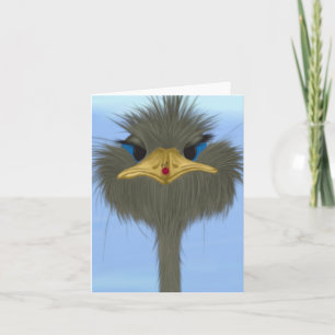 Funny Ostrich George And The Cute Ladybug Card
