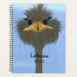 Funny Ostrich George and the Cute Ladybug Planner