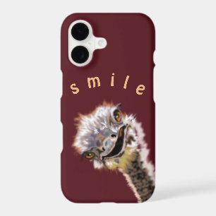 Funny Ostrich iPhone Case Custom Colour and Text