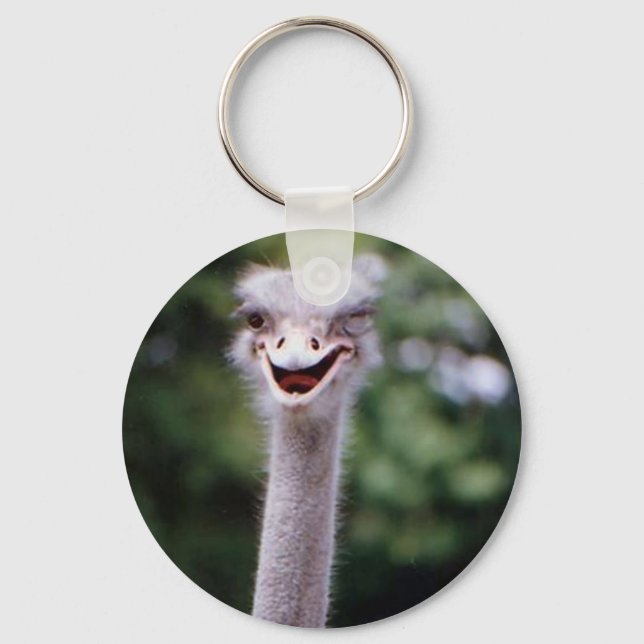 Funny Ostrich Key Ring (Front)