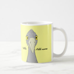 Funny Ostrich mugs add name