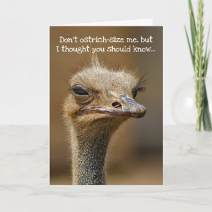 Funny Ostrich Old Age Birthday Card