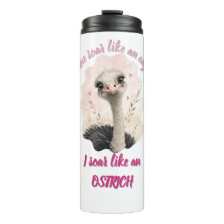 Funny Ostrich Tumbler, Cute Animal Thermal Tumbler