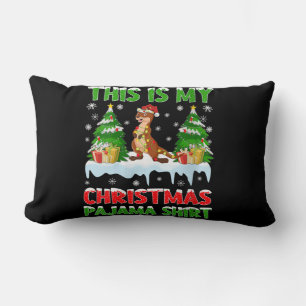 Funny Otter  This Is My Christmas Pajama Lumbar Cushion