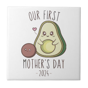 Funny Our First Mother's Day Ceramic Tile