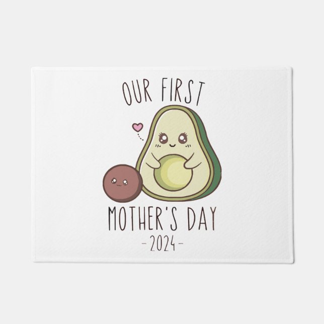 Funny Our First Mother's Day  Doormat (Front)