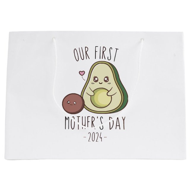 Funny Our First Mother's Day  Large Gift Bag (Front)