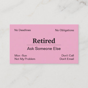 Funny Out Of Business Retirement Card