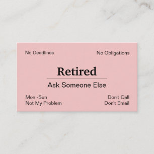 Funny Out of Business Retirement Card