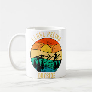 Funny Outdoor Camping Hiking Adventure I Love Peei Coffee Mug