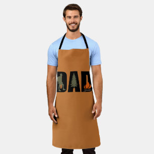 Funny outdoor hiking camping camper dad apron