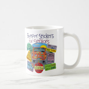Funny Over the Hill Birthday Gift, Bumper Stickers Coffee Mug