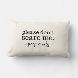 Funny Over-the-Hill Don't Scare Me Text Lumbar Cushion