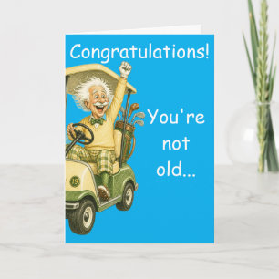 Funny Over The Hill Golfer Birthday Humour Card