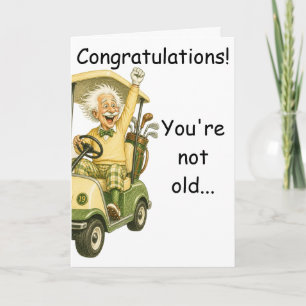 Funny Over The Hill Golfer Birthday Humour Card