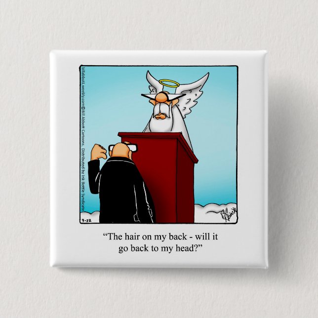 Funny Over The Hill Humour Birthday Button (Front)