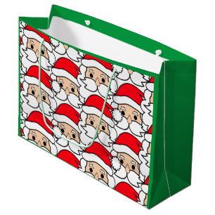 Funny Overcrowded Santa Claus Face Gift Bag