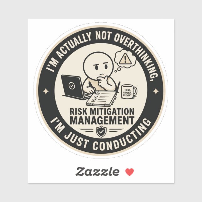 Funny Overthinking Risk Assessment Corporate Round (Sheet)