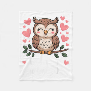 Funny Owl Art for Women Girls Kids Bird Animal Owl Fleece Blanket