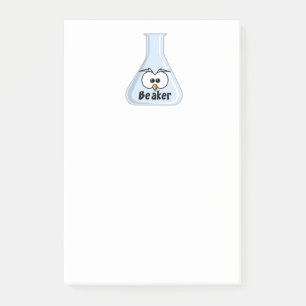 Funny Owl Beaker Cartoon Science Illustration Art Post-it Notes