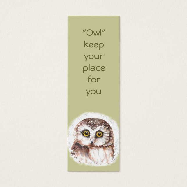 Funny Owl, Birds Custom, Animal  BookMark (Front)