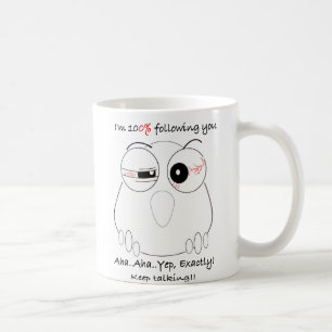 Funny owl coffee mug