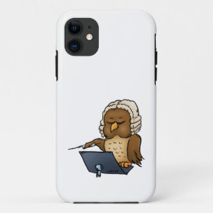 Funny Owl Conductor Cartoon iPhone 11 Case