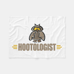 Funny Owl Fleece Blanket