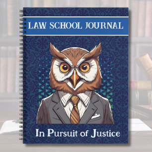Funny Owl Gifts for Law Student Lawyer Enforcement Notebook