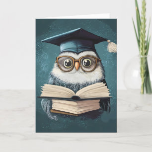 Funny Owl Graduation School Holiday Card