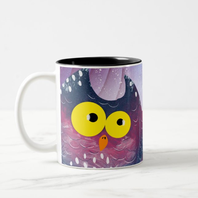 Funny Owl Mug Wrap – Animal Lovers Mug (Left)