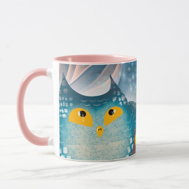 Funny Owl Mug Wrap – Animal Lovers Mug (Left)