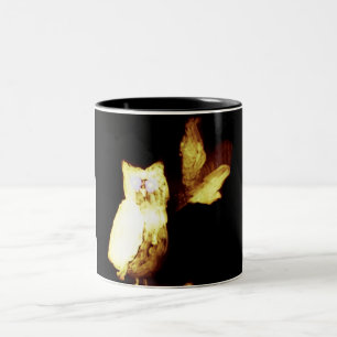 Funny Owls Glowing Two-Tone Coffee Mug