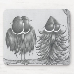 Funny Owls Mouse Pad