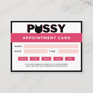 Funny P Appointment   Kitty Cat  Card