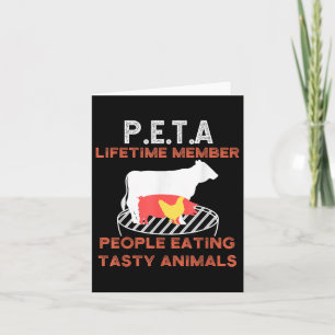Funny P.e.t.a People Eating Tasty Animals Bbq Love Card