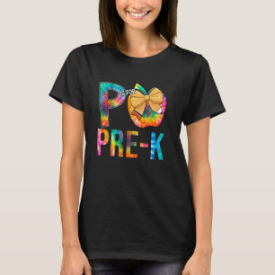 Funny P Is For Pre-K Teacher Leopard Apple Back To T-Shirt