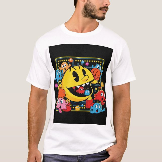 Funny Pac-Man T-Shirt – Retro Arcade Gaming Tee (Front)
