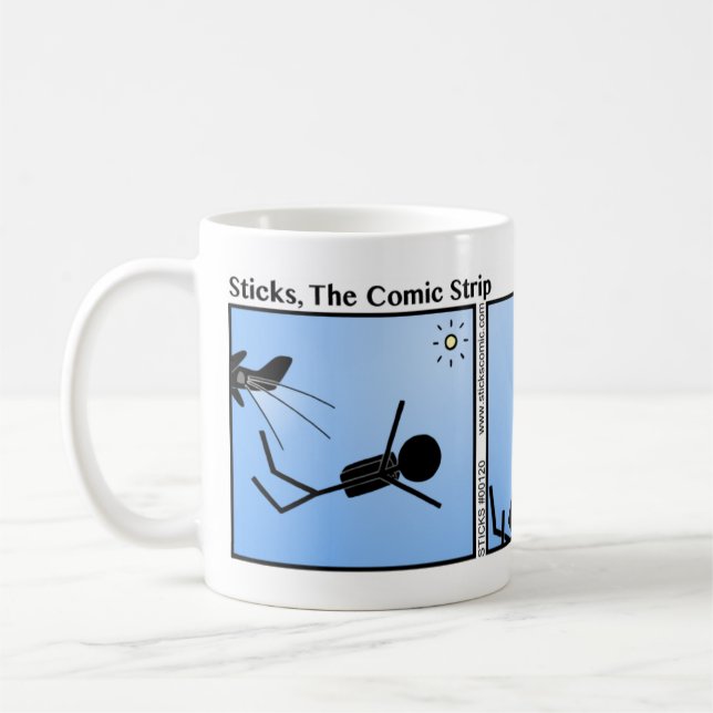 Funny Pack Your Own Chute Stickman Mug - 120 (Left)